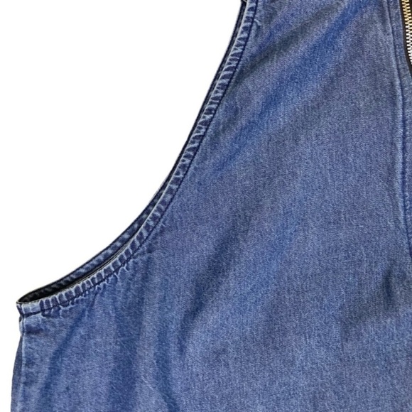 Splendid Dark Wash Chambray Halter Neck Shift Dress A-line Knee Length Sz XL - Picture 12 of 14